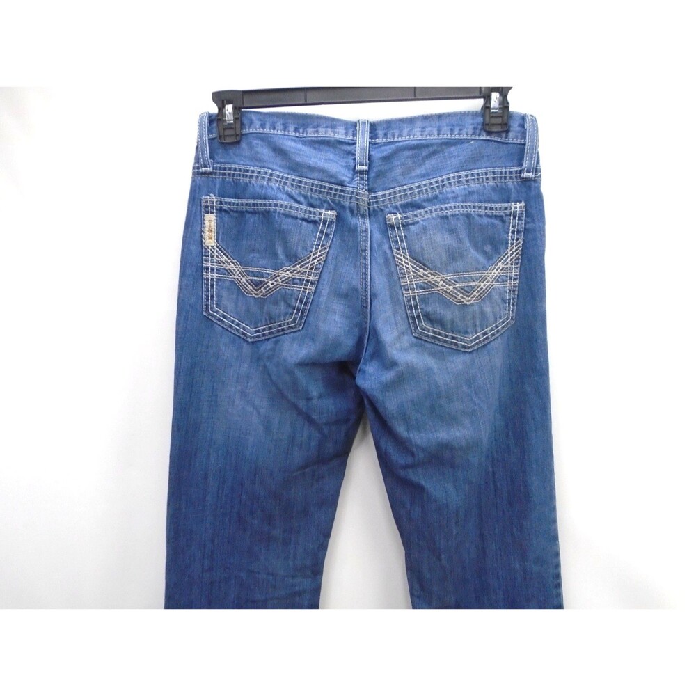Cinch Ian Men's Jeans Size 30 (32x36) Slim Fit Bootcut Medium Wash Embroidered - Picture 9 of 11
